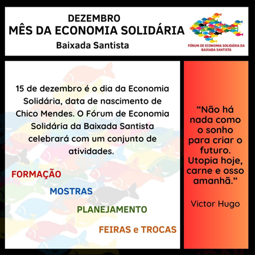 Mês da Economia Solidária na Baixada Santista